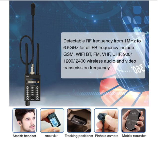 Rilevatore di Microspie Cimici GPS GSM e di Telecamere professionale